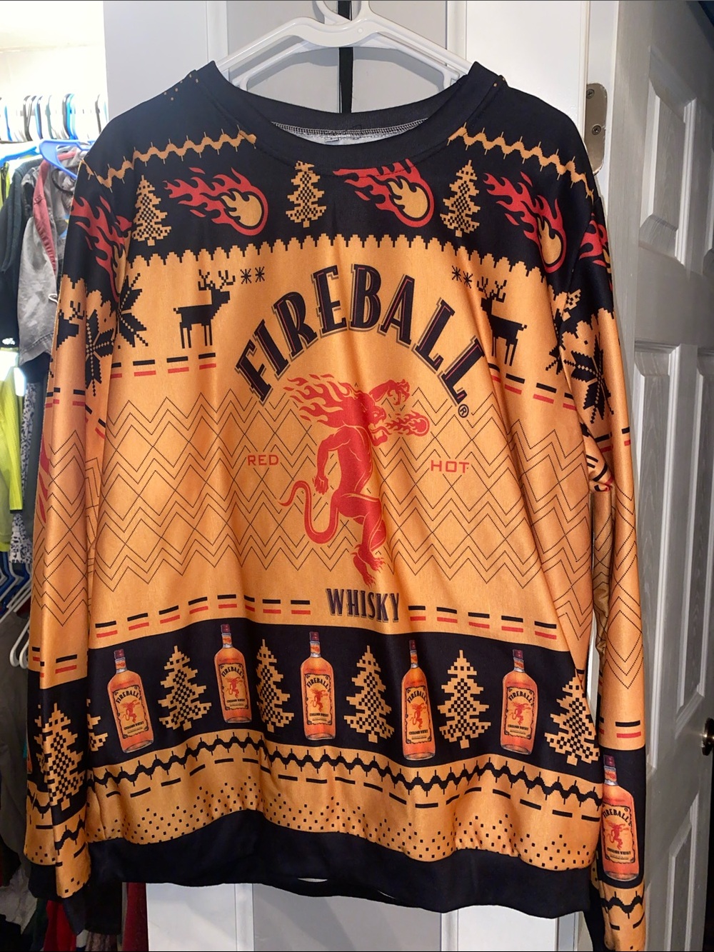 Fireball Whisky Ugly Holiday Sweater